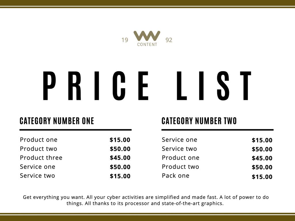 Featured image of post Price List Design Template Free Download